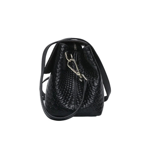 Genuine Leather Women's Woven Bag Crossbody Bag